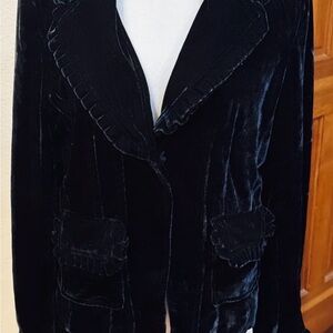 GNW Black Velvet Women's Blazer